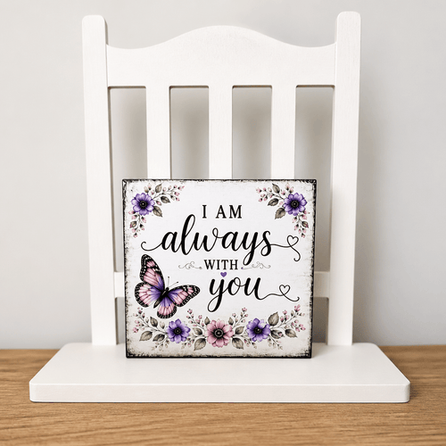 Always with you Butterfly Memorial Wood Sign - The Cozy Beam