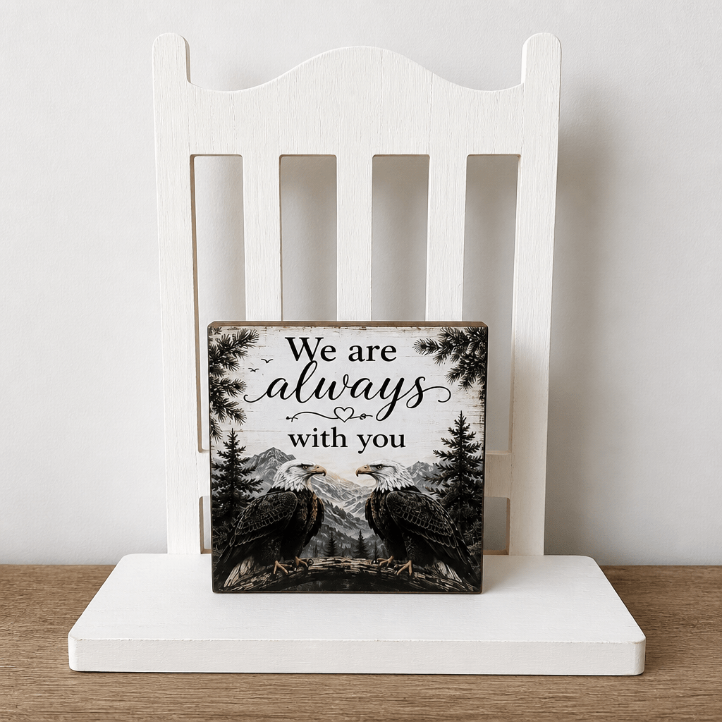 Always with you Eagle Memorial Wood Sign - The Cozy Beam