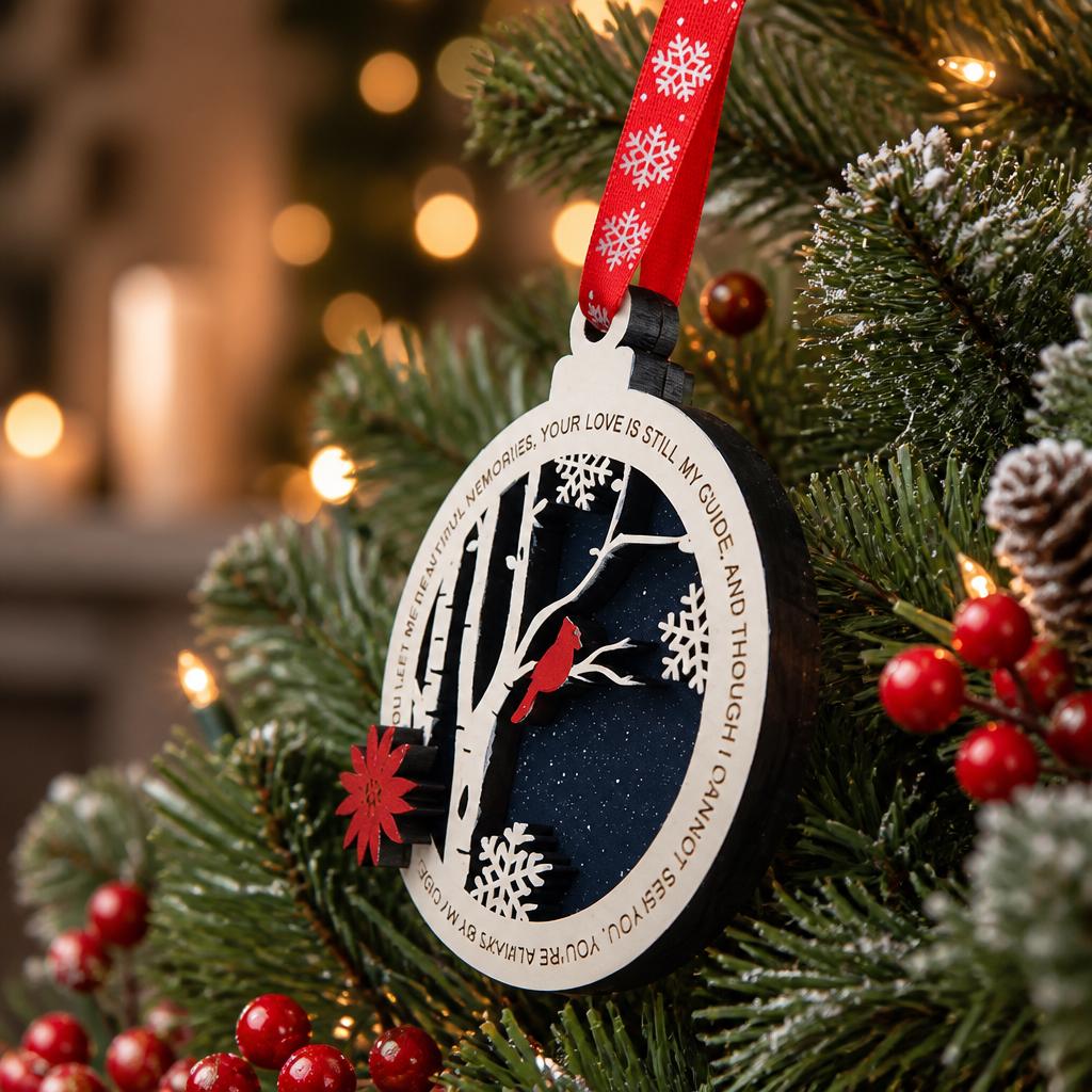 Cardinal Memorial Ornament - Memorial Keepsake Ornament - The Cozy Beam