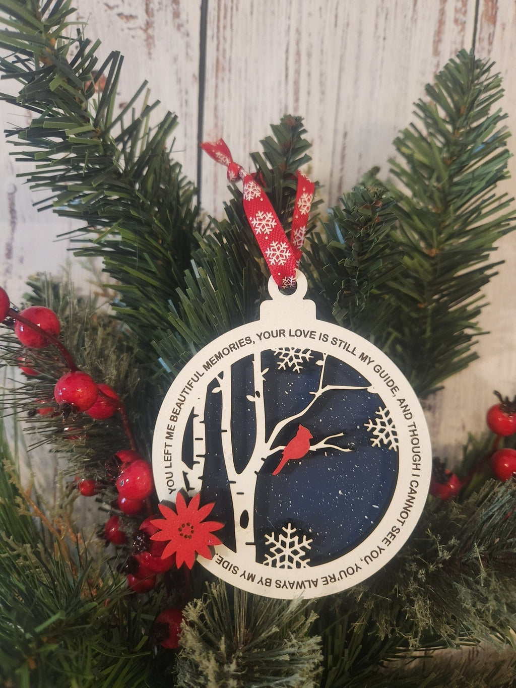 Cardinal Memorial Ornament - Memorial Keepsake Ornament - The Cozy Beam