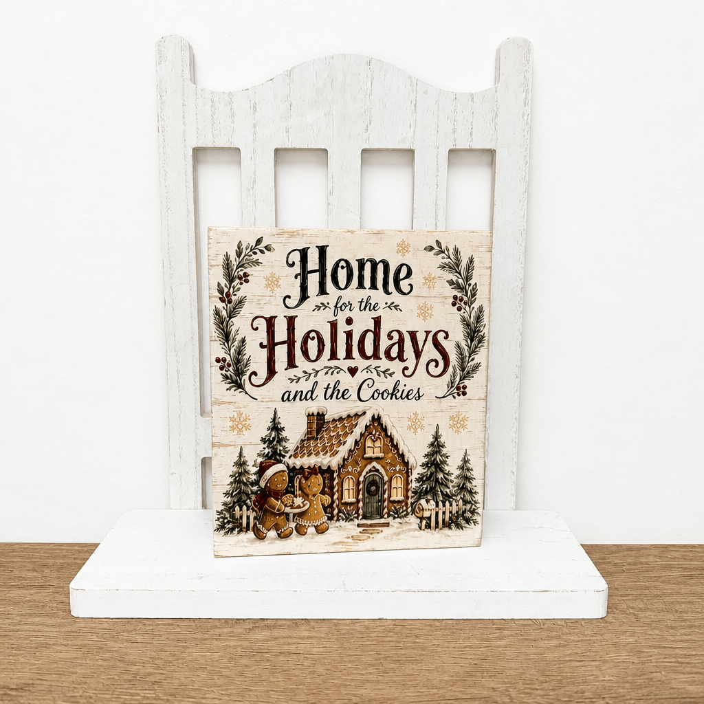 Gingerbread Theme Block Signs - The Cozy Beam