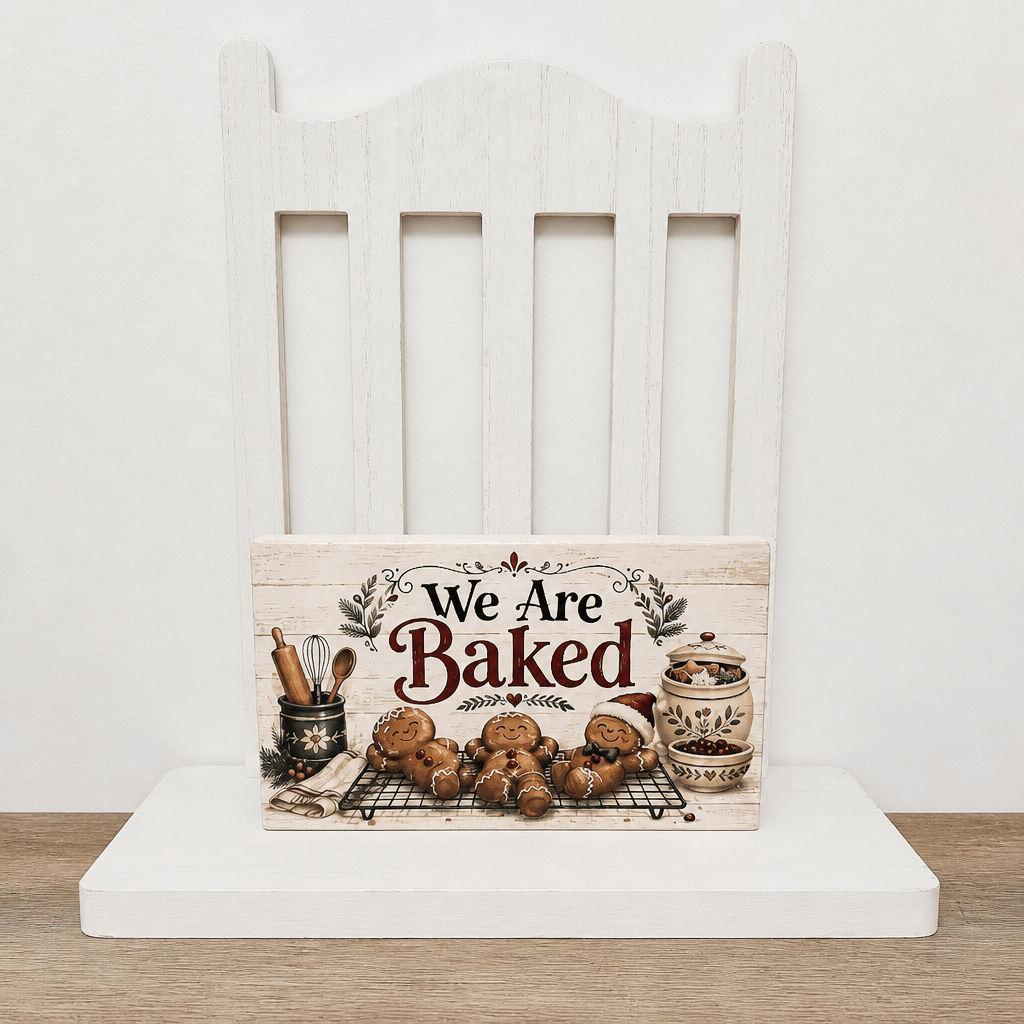 Gingerbread Theme Block Signs - The Cozy Beam