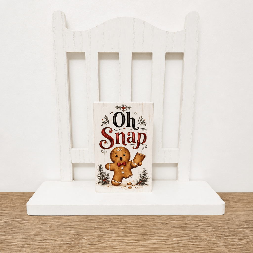 Gingerbread Theme Block Signs - The Cozy Beam