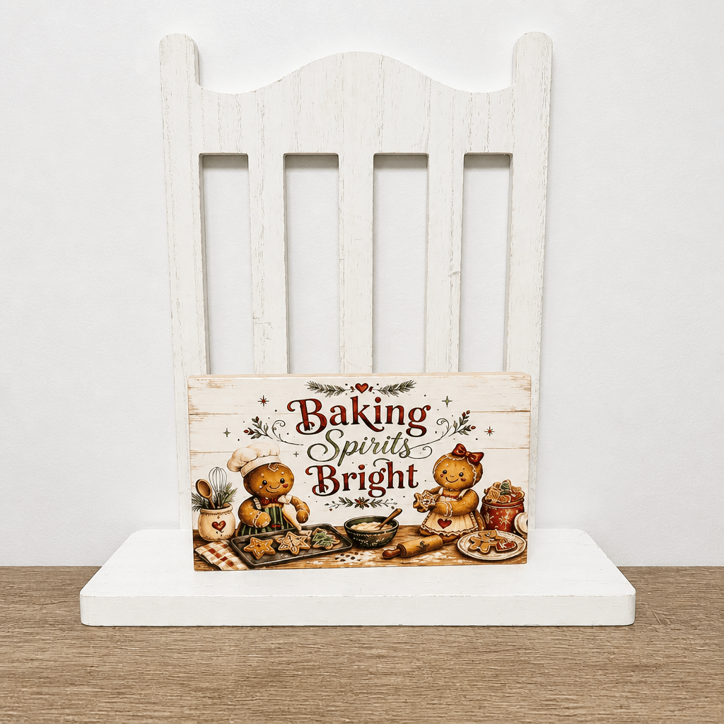 Gingerbread Theme Block Signs - The Cozy Beam