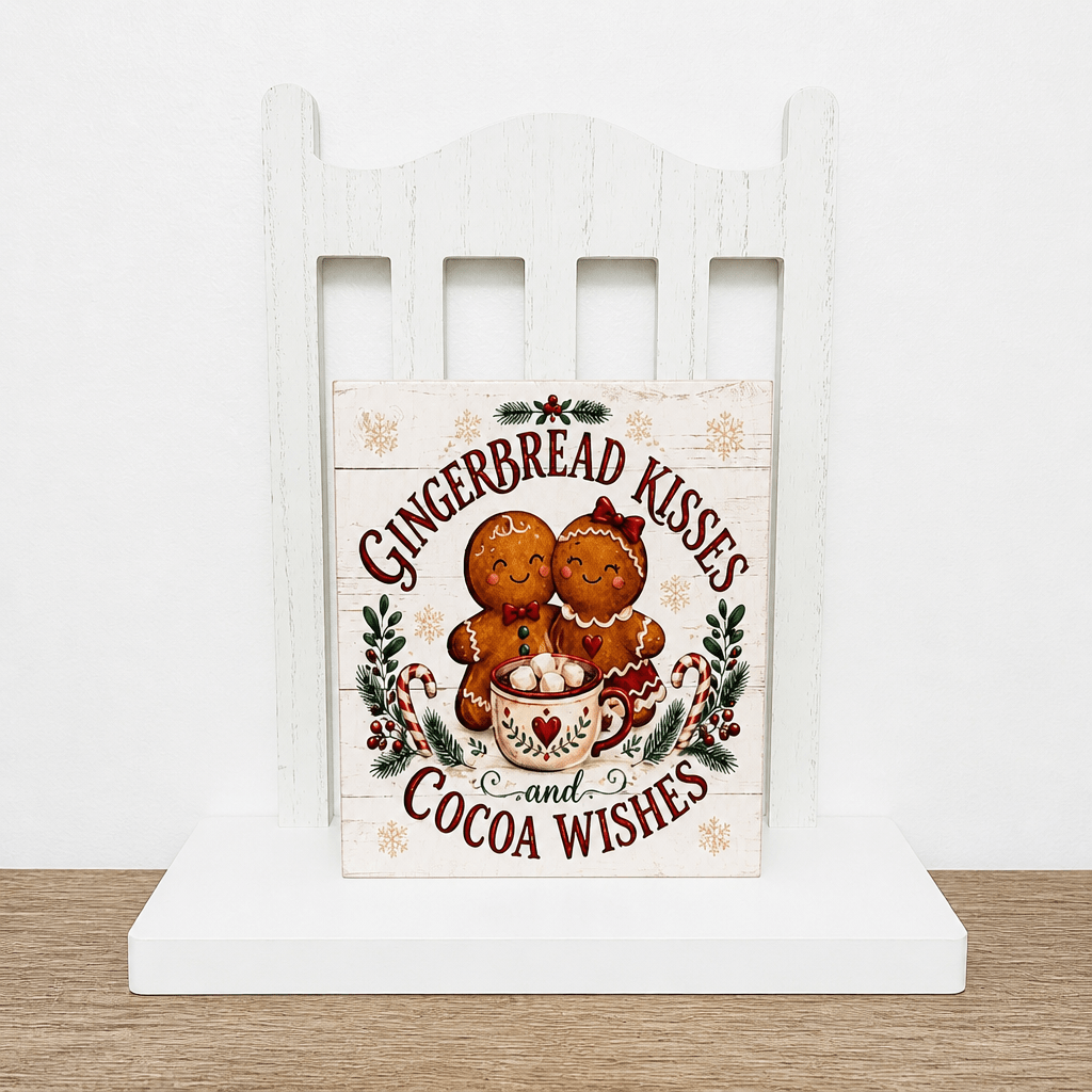 Gingerbread Theme Block Signs - The Cozy Beam