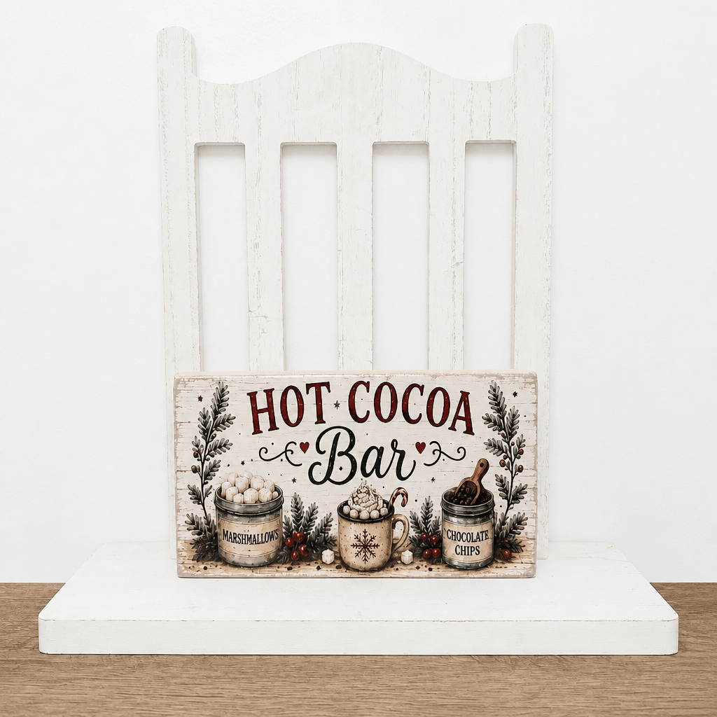 Hot Cocoa Bar Block Signs - The Cozy Beam
