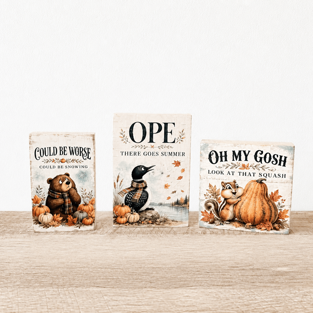 Midwest Fall Block Signs - The Cozy Beam