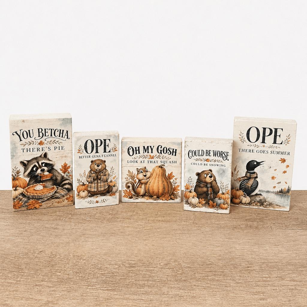 Midwest Fall Block Signs - The Cozy Beam