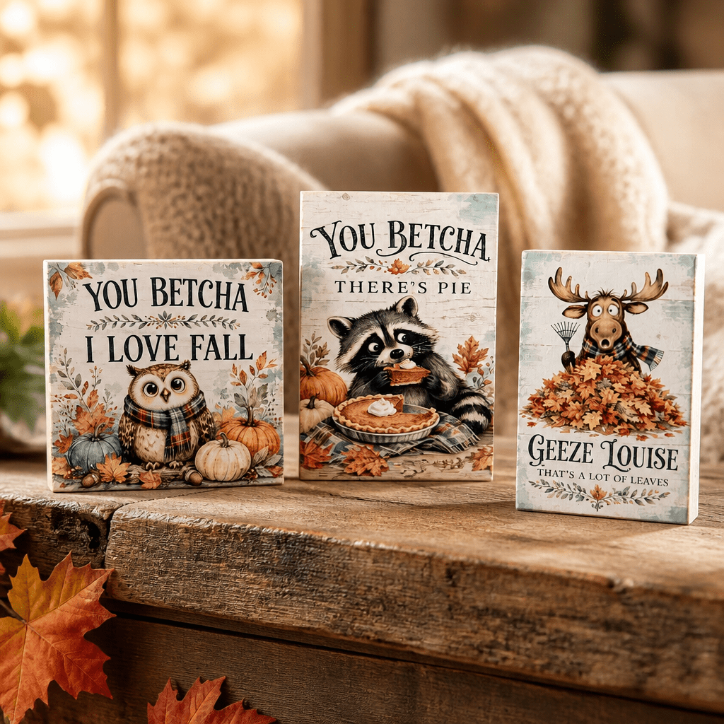 Midwest Fall Block Signs - The Cozy Beam