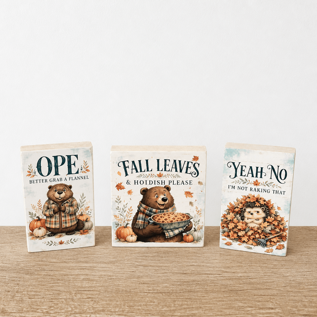 Midwest Fall Block Signs - The Cozy Beam