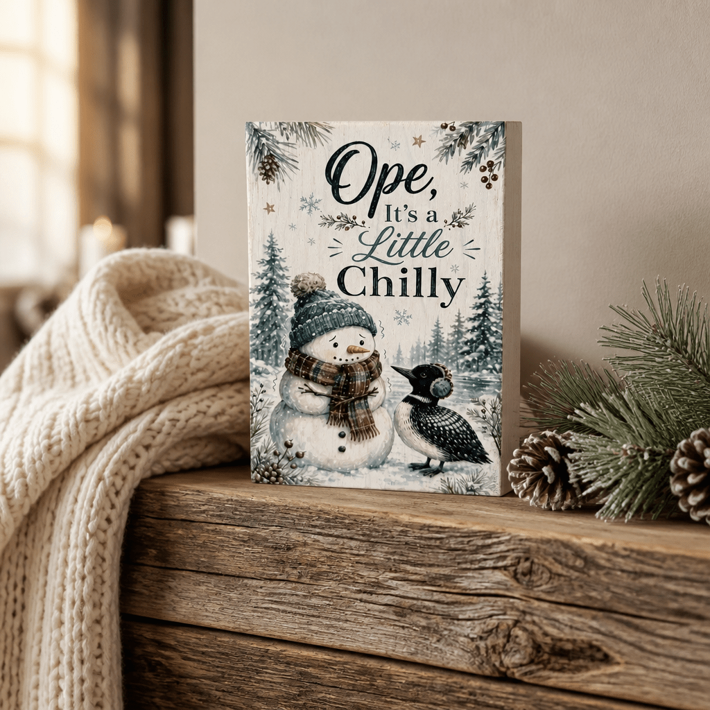 Midwest Winter / Christmas Block Signs - The Cozy Beam