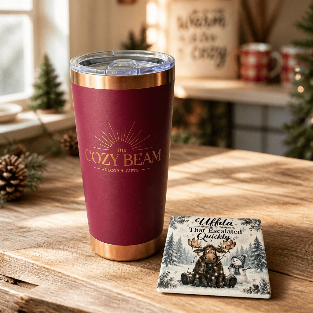 Midwest Winter / Christmas Coasters - The Cozy Beam
