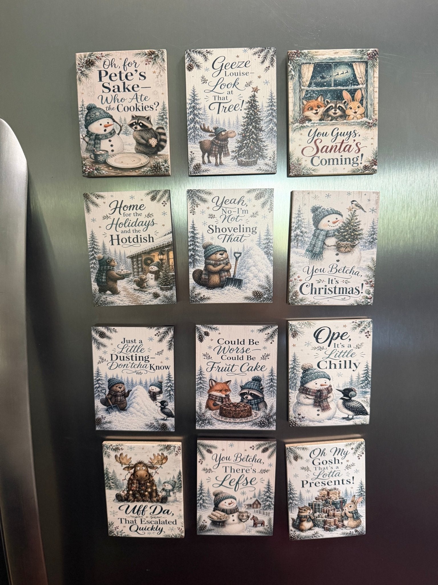 Midwest Winter/Christmas Magnets - The Cozy Beam