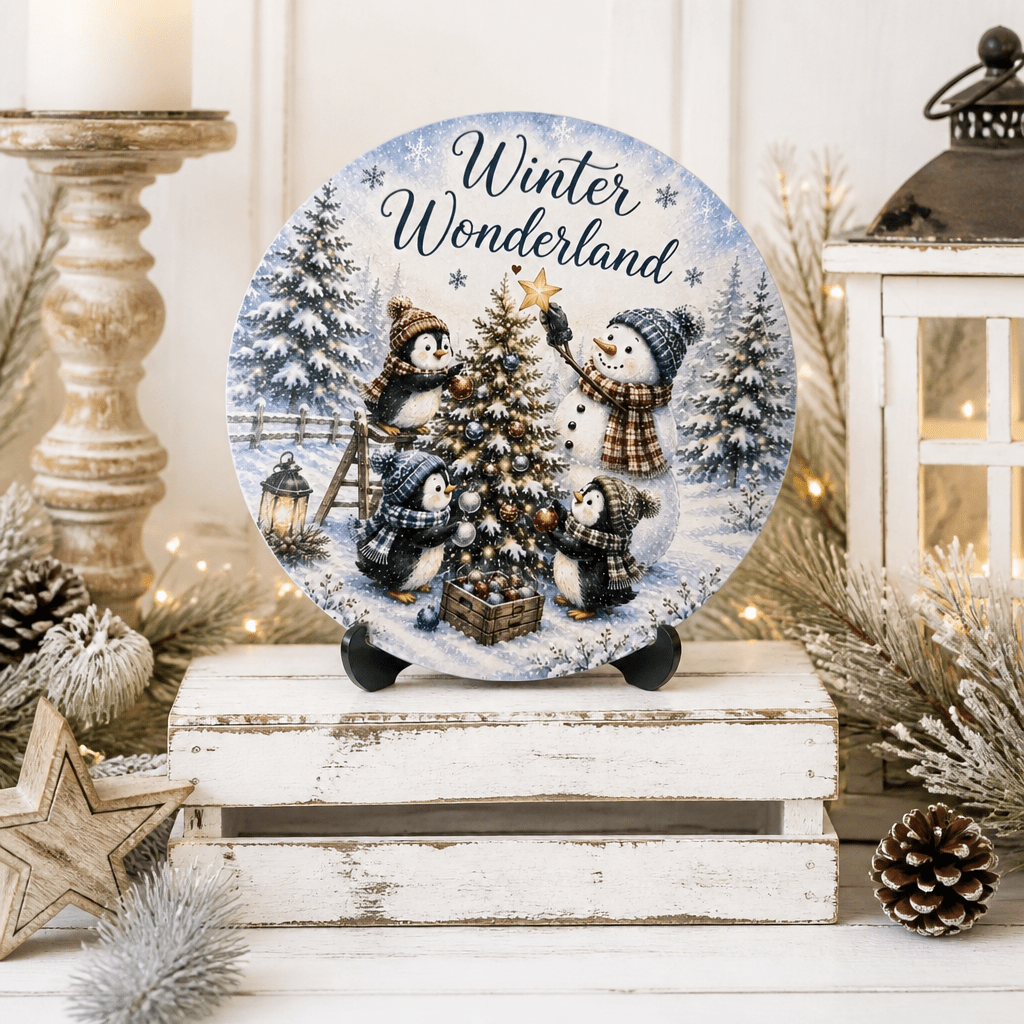 Snowman Penguin Sign Collection - The Cozy Beam