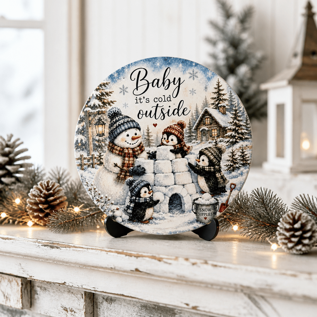 Snowman Penguin Sign Collection - The Cozy Beam