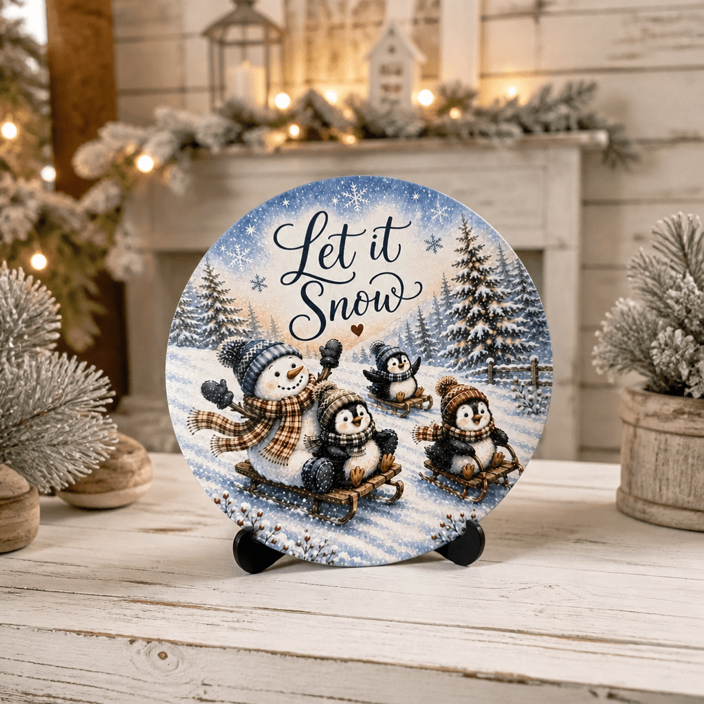Snowman Penguin Sign Collection - The Cozy Beam