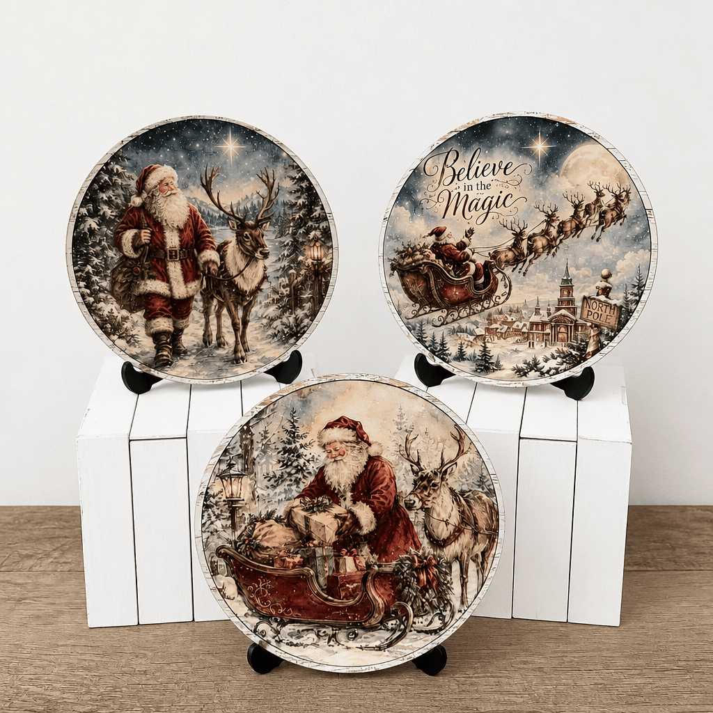 Vintage Santa Sign Collection - The Cozy Beam