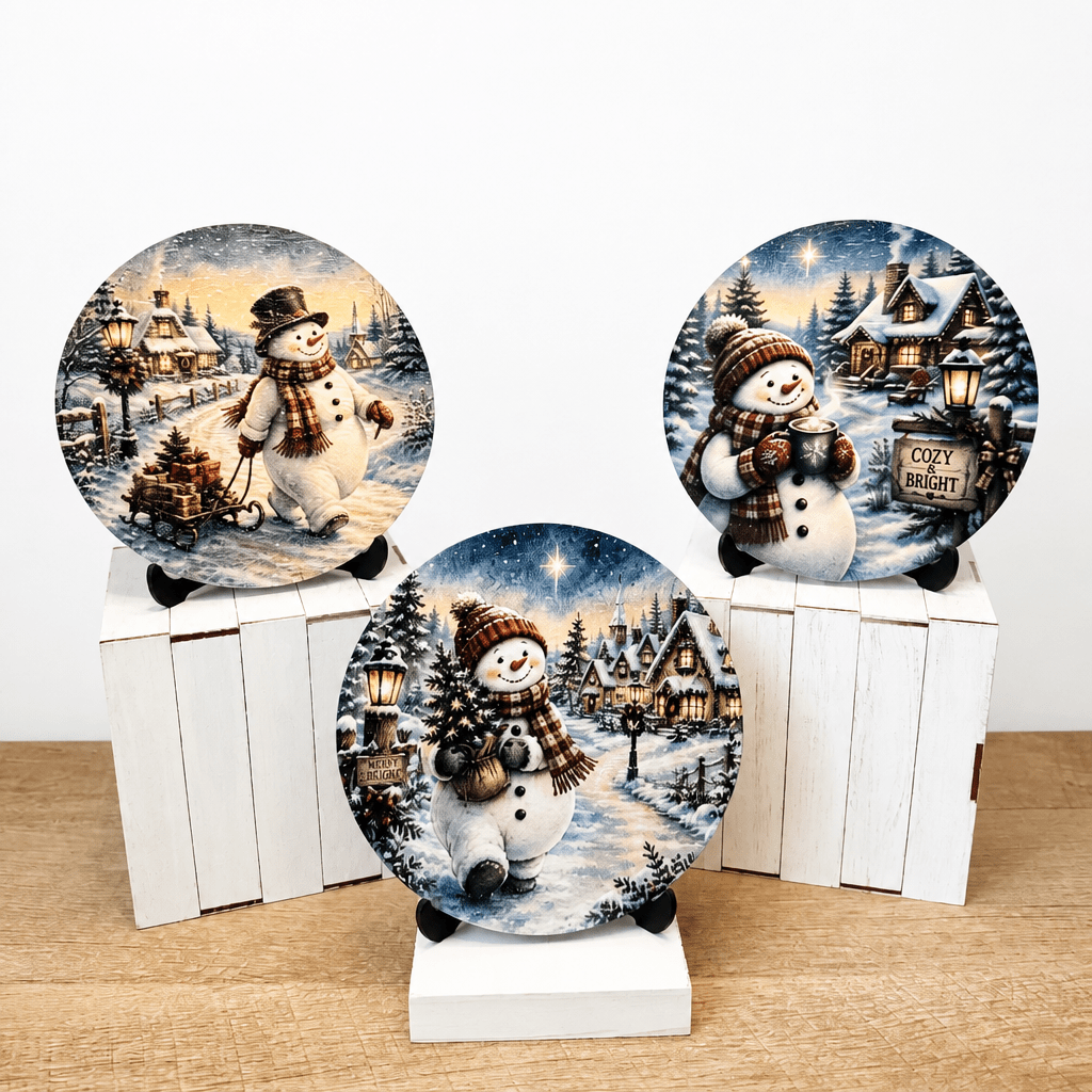 Whimsical Snowman Sign Collection - The Cozy Beam